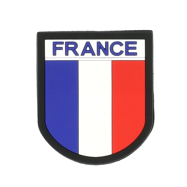 Badge FRANKRIJK silicone contour Zwart - Patrol