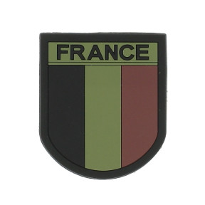 Badge FRANKRIJK silicone lage zichtbaarheid contour Zwart - Patrol