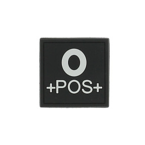 Bloedgroep patch O+ Zwart - Helikon