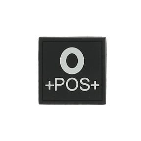 Bloedgroep patch O+ Zwart - Helikon