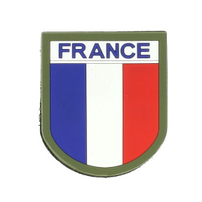 FRANCE siliconen embleem zwarte rand - Patrol