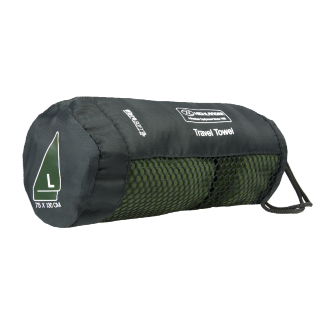 Microvezel handdoek 60 x 120 cm Groen OD - Highlander