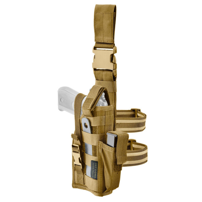 Holster de cuisse polyvalent Molle Coyote - Defcon 5