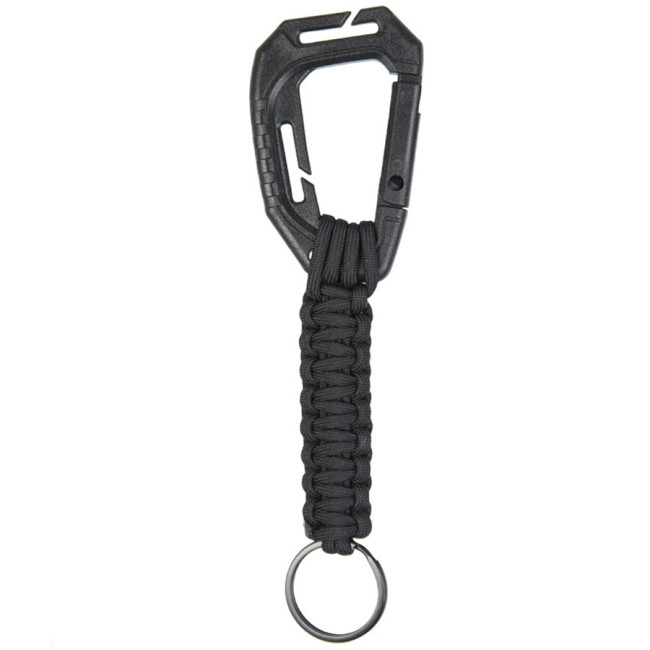 Lot De 2 Mousquetons Tactiques Mil-Tec - Forme Porte-clés - Olive - Plastique Solide