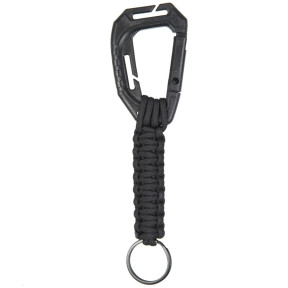 Porte-clés paracorde av. Mousqueton molle noir - Miltec