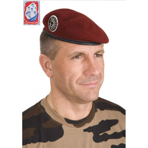 Béret commando troupes aéroportées amarante - TOE Concept
