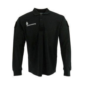 Polo gendarmerie respirant GD manches longues noir - DMB PRODUCTS