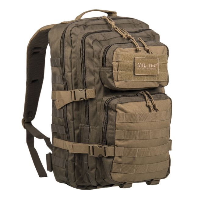 Sac à dos US Assault Pack LG vert/coyote - Miltec