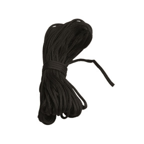 Multifunctioneel touw 3 mm x 15 m zwart - Miltec