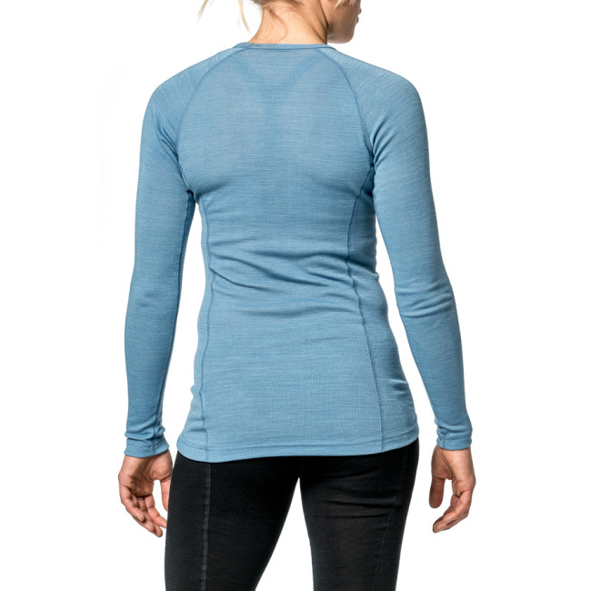 Koszulka z długimi rękawami Crewneck lite niebieska - Woolpower