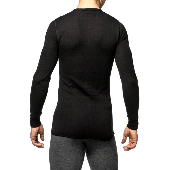 Tee-shirt manches longues Crewneck 200 noir - Woolpower