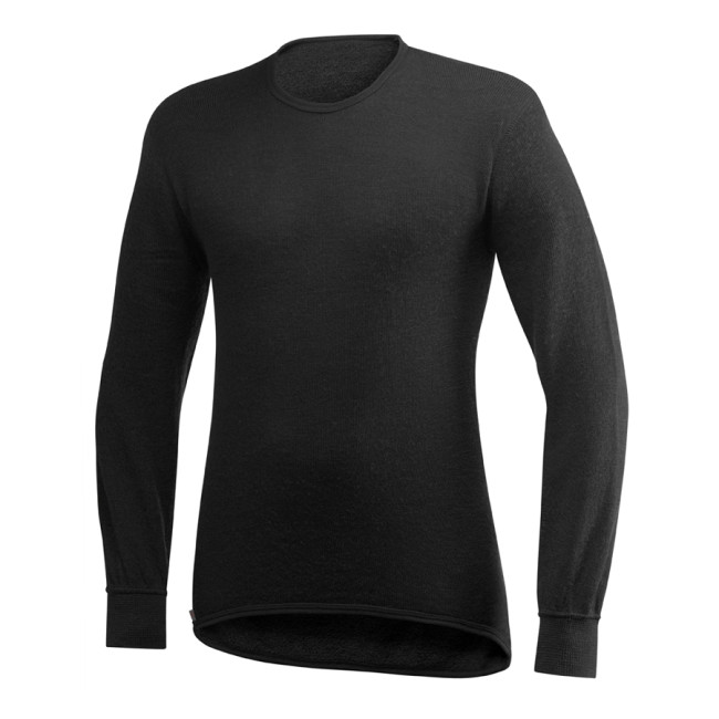 Lange mouwen T-shirt Crewneck 200 zwart - Woolpower