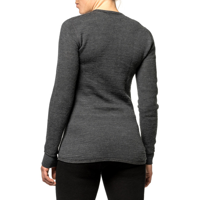 T-shirt z długimi rękawami Crewneck 200 szary - Woolpower