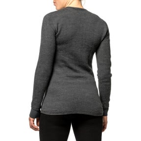 Langarm-T-Shirt Crewneck 200 grau - Woolpower