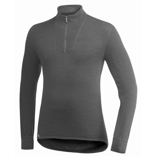 Tee-shirt manches longues avec zip Turtleneck 200 gris - Woolpower