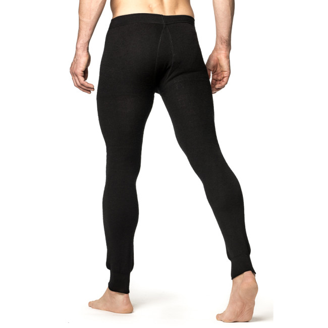 Legginsy długie z zamkiem Johns 200 czarny - Woolpower