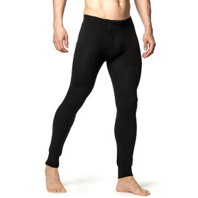 Lange Unterhose mit Reißverschluss Johns 200 schwarz - Woolpower