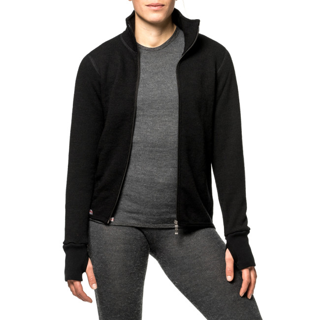 Jacke mit Reißverschluss Full Zip Jacket 400 schwarz - Woolpower