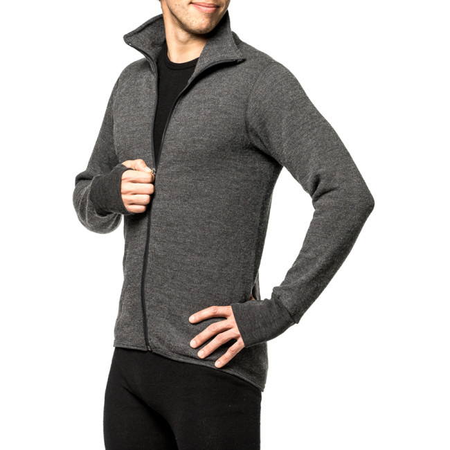 Gilet à fermeture zip Full zip jacket 400 gris - Woolpower