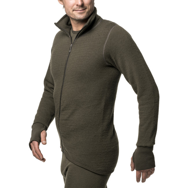 Gilet à fermeture zip Full zip jacket 400 vert de pin - Woolpower
