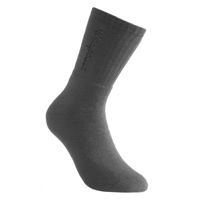 Ullfrotté 400 Socken mit grauem Logo - Woolpower
