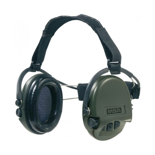 Casque anti-bruit suprême Pro-X serre-nuque vert olive coussinets mousse - MSA