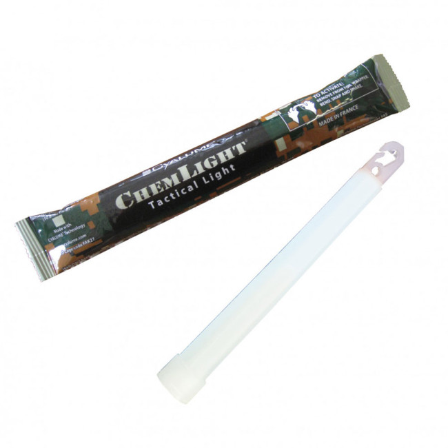 Pałeczka świetlna Chemlight 15 cm - 8 godzin - biała - Cyalume