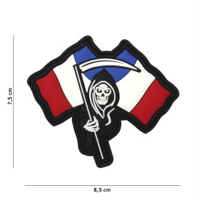 Patch 3D tireur d'élite en PVC - gris - 101 Inc