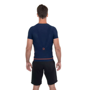Kurzarm T-Shirt marineblau - Percko