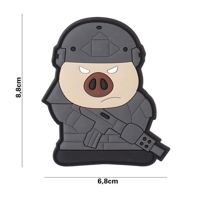 Patch 3D cochon tactique en PVC - 101 Inc
