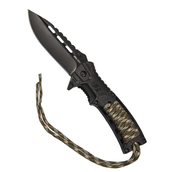 Nóż składany One-Hand para-corde camo - Miltec