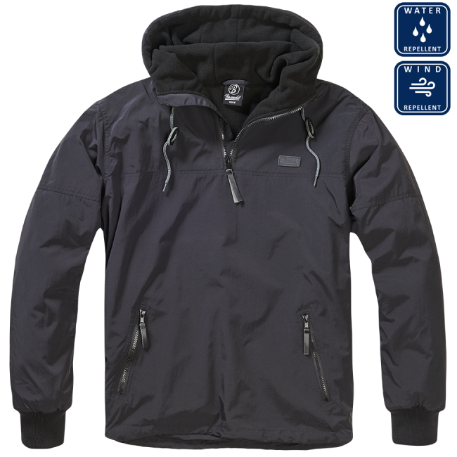 Fleece Windbreaker Luke schwarz - Brandit