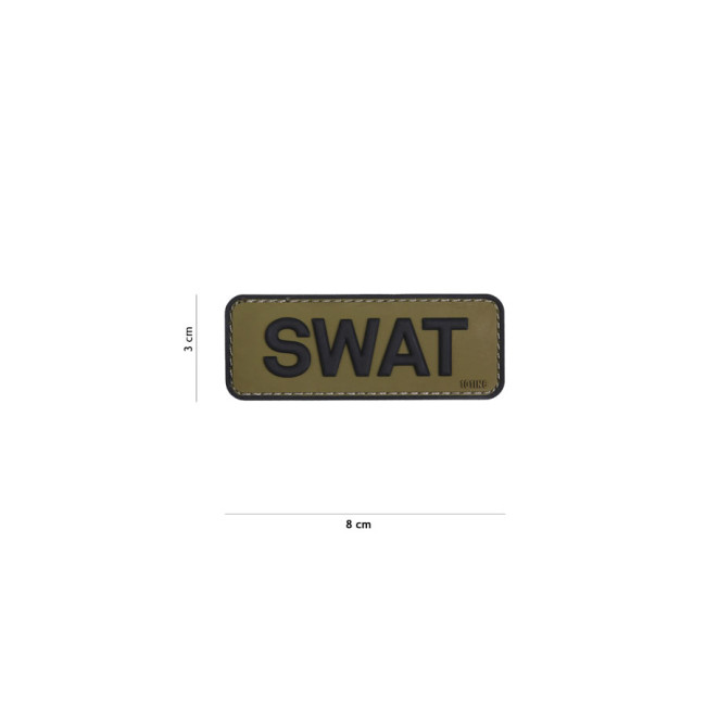 Patch 3D en PVC "SWAT" vert/noir - 101 Inc