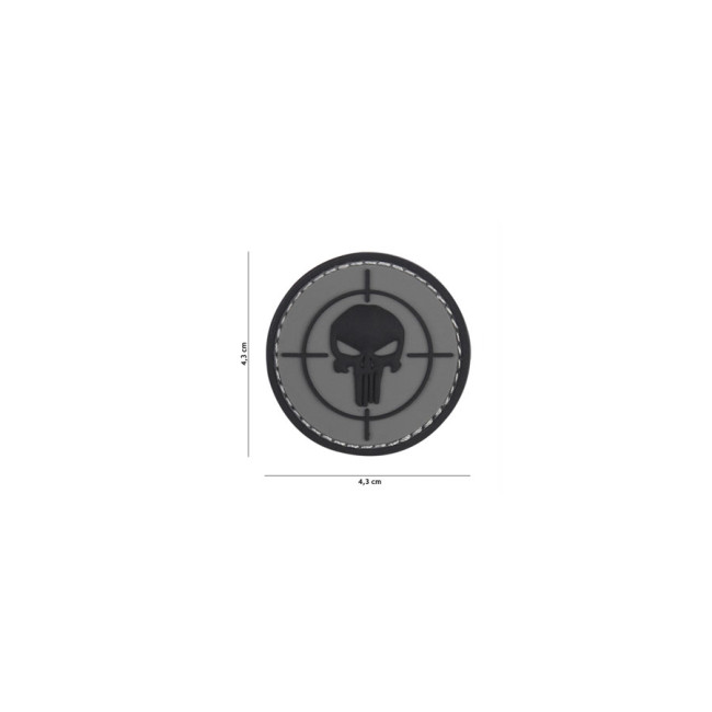 3D-Patch Zielscheibe mit grauem The Punisher - 101 Inc