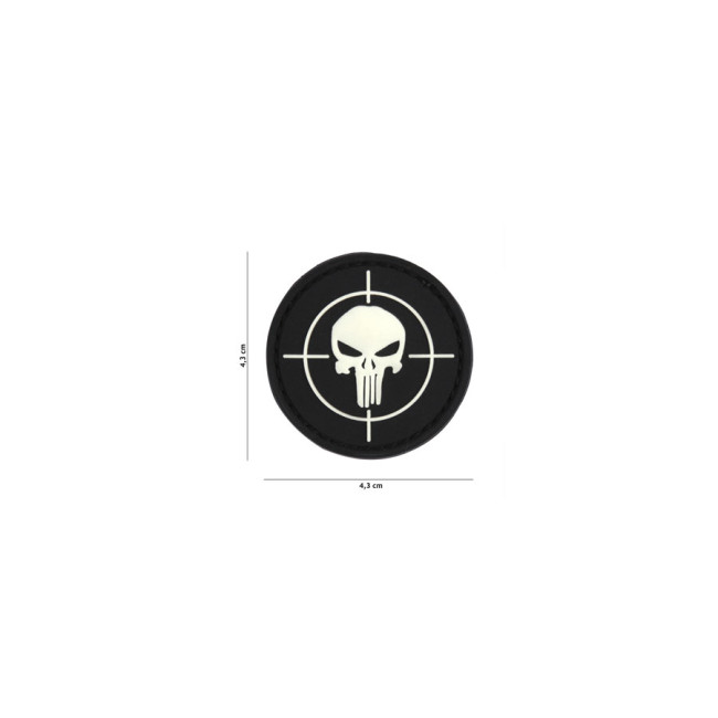 3D doelwit patch met The Punisher zwart - 101 Inc