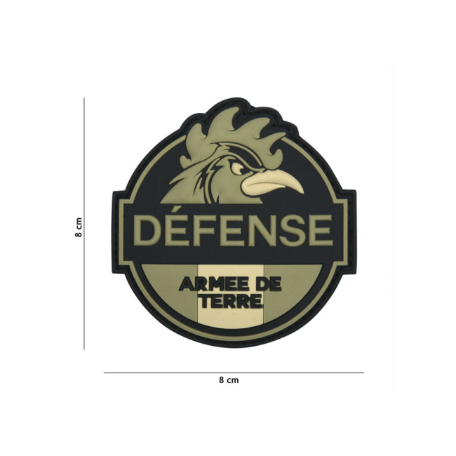 Patch circulaire armée de terre en PVC vert - 101 Inc
