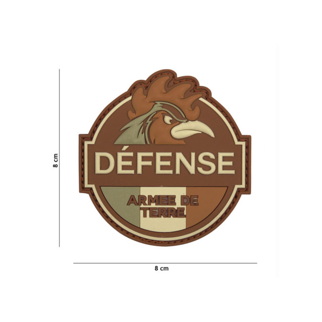 Patch circulaire armée de terre en PVC marron - 101 Inc