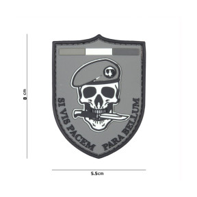 Naszywka herb "Si vis pacem para bellum" szara z PVC - 101 Inc