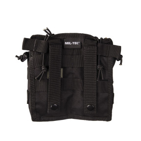 Dubbele magazijndrager MOLLE Open Top zwart - Miltec