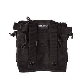 Dubbele magazijndrager MOLLE Open Top zwart - Miltec