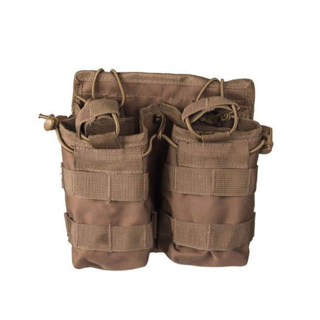 Podwójny uchwyt na magazynek MOLLE Open Top coyote - Miltec