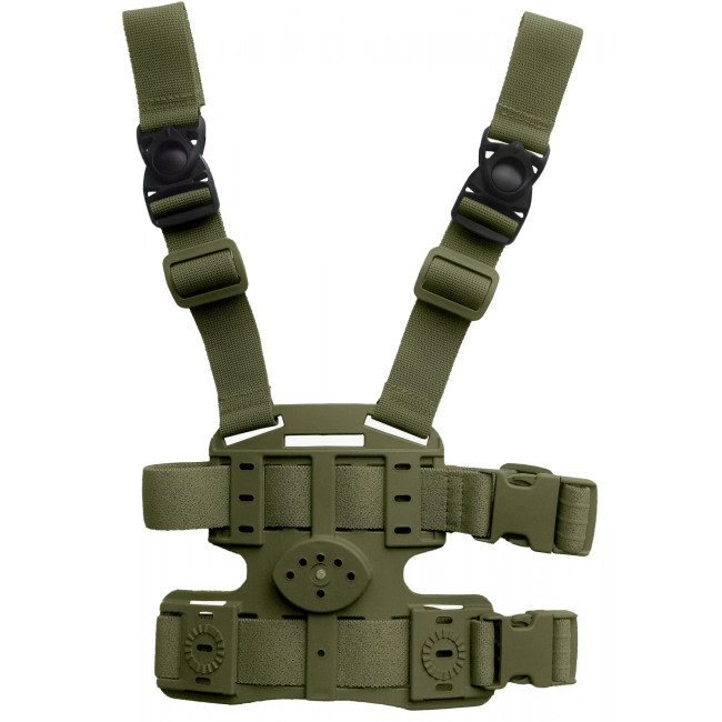 Beenplaat 2 riemen 8K18 groen OD - Vega Holster