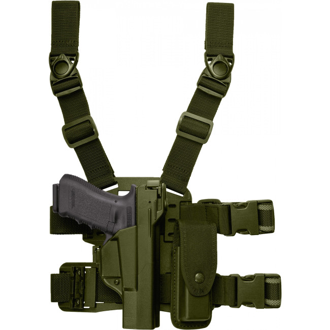 Oberschenkelplatte 2 Gurte 8K18 OD Grün - Vega Holster