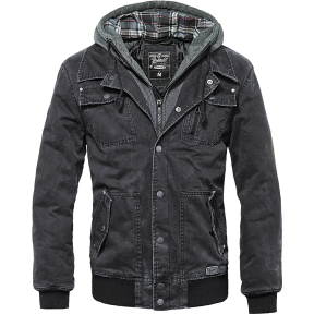 Veste Dayton Sweat Capuche délavé noir - Brandit