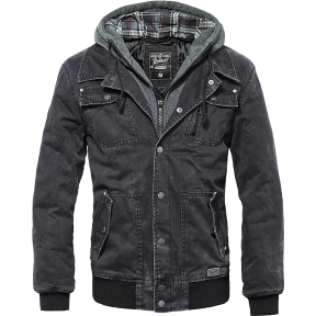 Veste Dayton Sweat Capuche délavé noir - Brandit