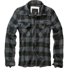 Chemise Flanelle Checkshirt Noir & gris - Brandit