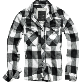 Chemise Flanelle a Carreaux Noir & blanc- Brandit