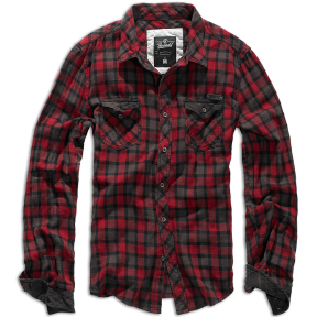 Chemise à carreaux Rouge marron et noir Flanelle Duncan - Brandit