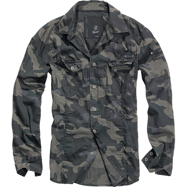 Koszula Slimfit Dopasowana darkcamo - Brandit