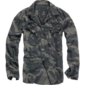 Koszula Slimfit Dopasowana darkcamo - Brandit